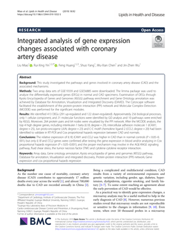 Integrated Analysis of Gene Expression Changes Associated