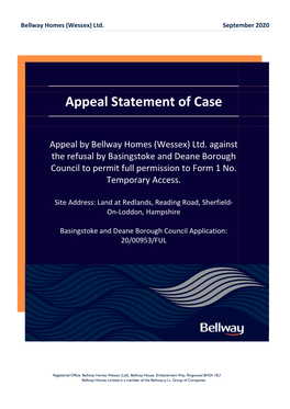 Appeal Statement of Case