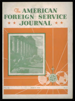 The Foreign Service Journal, March 1938
