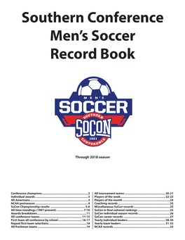 Southern Conference Men's Soccer Record Book