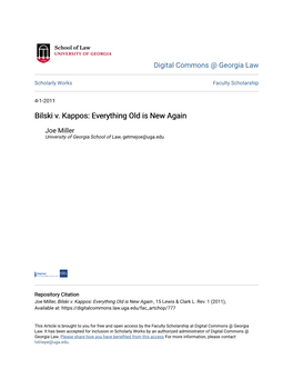 Bilski V. Kappos: Everything Old Is New Again