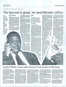 The Harvest Is Great, We Need Literary Critics