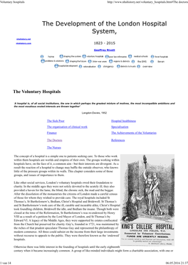 The Development of the London Hospital System, 1823