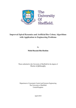 Improved Spiral Dynamics and Artificial Bee Colony Algorithms with Application to Engineering Problems