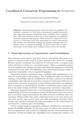 Coordinated Concurrent Programming in Syndicate