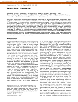 Reconstituted Fusion Pore