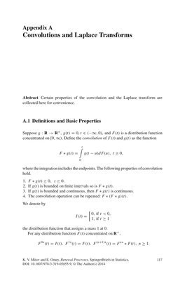 Convolutions and Laplace Transforms