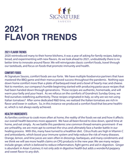 2021 Flavor Trends