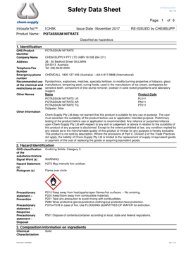 Safety Data Sheet CS: 1.7.2