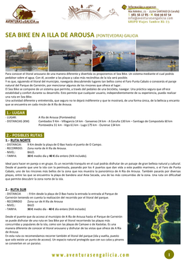 Sea Bike En a Illa De Arousa (Pontevedra) Galicia