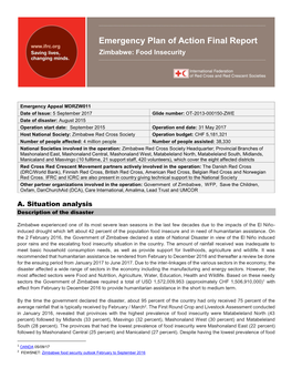 Zimbabwe: Food Insecurity