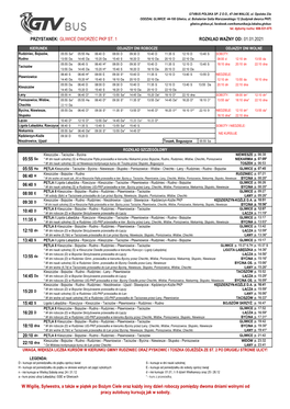 GLIWICE DWORZEC PKP ST. 1 01.01.2021 05:55 Ha 13:40 S 15:40 S 20
