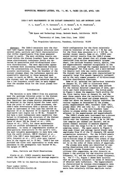 ISEE&Hyphen;3 Wave Measurements in the Distant Geomagnetic Tail And