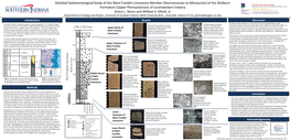 Detailed Sedimentological Study of the West Franklin Limestone Member