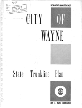 City of Wayne State Trunkline Plan