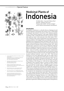 Medicinal Plants of Indonesia