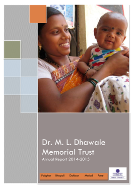 Dr. M. L. Dhawale Memorial Trust Annual Report 2014-2015
