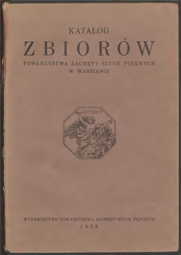 Katalog Towarzystwa Zachęty Sztuk Pięknych W Warszawie