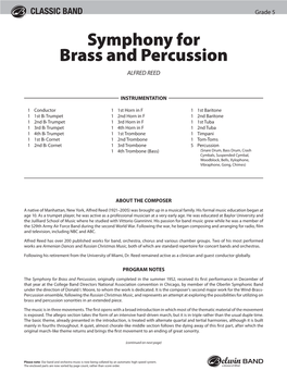 Symphony for Brass and Percussion