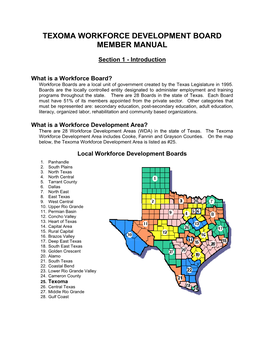 Texoma Workforce Development Board Member Manual