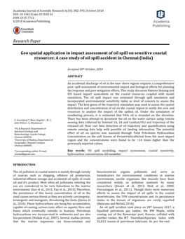 Research Paper Geo Spatial Application