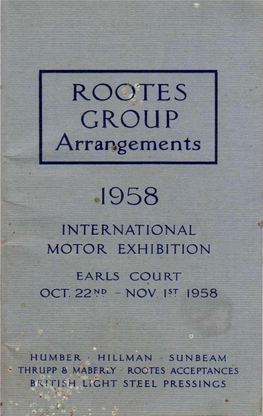 Rootes Group 1958