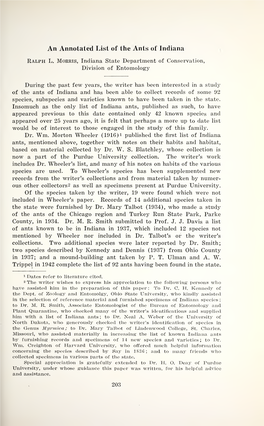 Proceedings of the Indiana Academy of Science