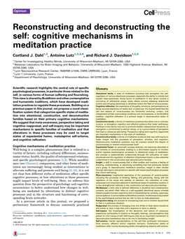 Reconstructing and Deconstructing the Self: Cognitive Mechanisms in Meditation Practice