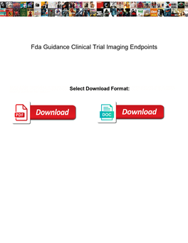 Fda Guidance Clinical Trial Imaging Endpoints