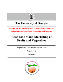 Roadside Stand Marketing of Fruits & Vegetables