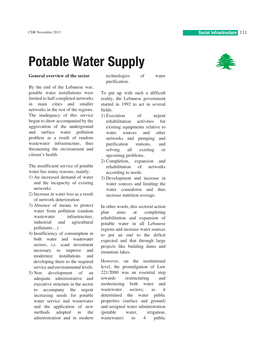Potable Water Supply