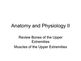 Anatomy and Physiology II