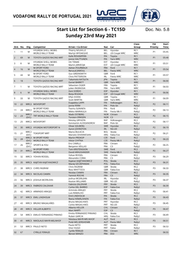 List for Section 6 - TC15D Doc