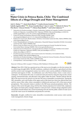 Water Crisis in Petorca Basin, Chile: the Combined Eﬀects of a Mega-Drought and Water Management