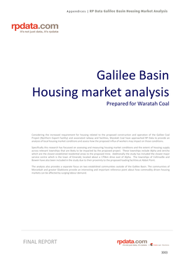 Galilee Basin Housing Market Analysis