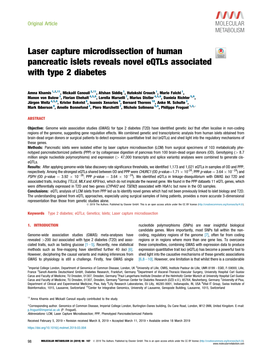 Laser Capture Microdissection of Human Pancreatic Islets Reveals Novel Eqtls Associated with Type 2 Diabetes