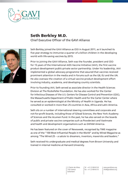 Seth Berkley MD