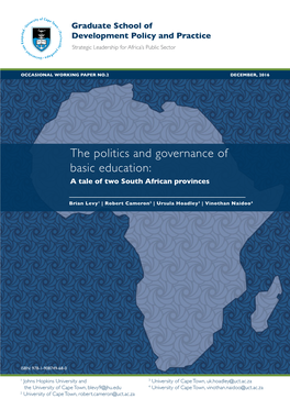 The Politics and Governance of Basic Education: a Tale of Two South African Provinces