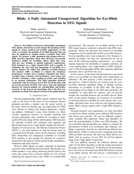 A Fully Automated Unsupervised Algorithm for Eye-Blink Detection in EEG Signals