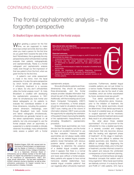 The Frontal Cephalometric Analysis – the Forgotten Perspective