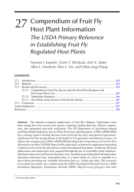 Area-Wide Management of Fruit Fly Pests