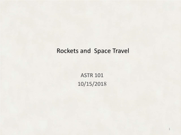 Rockets and Space Travel