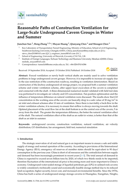 Reasonable Paths of Construction Ventilation for Large-Scale Underground Cavern Groups in Winter and Summer