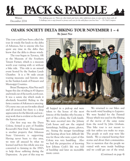 OZARK SOCIETY DELTA BIKING TOUR NOVEMBER 1 – 4 by Janet Nye