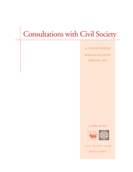 Consultations with Civil Society: a Sourcebook