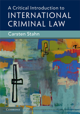 A Critical Introduction to International Criminal Law