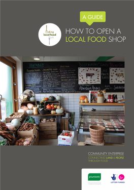 How to Open a LOCAL Food Shop