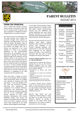 Parent Bulletin August 2012