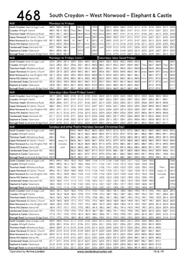 468 South Croydon – West Norwood