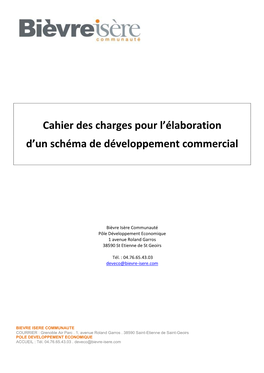 Cahier Des Charges Pour L'élaboration D'un Schéma De Développement